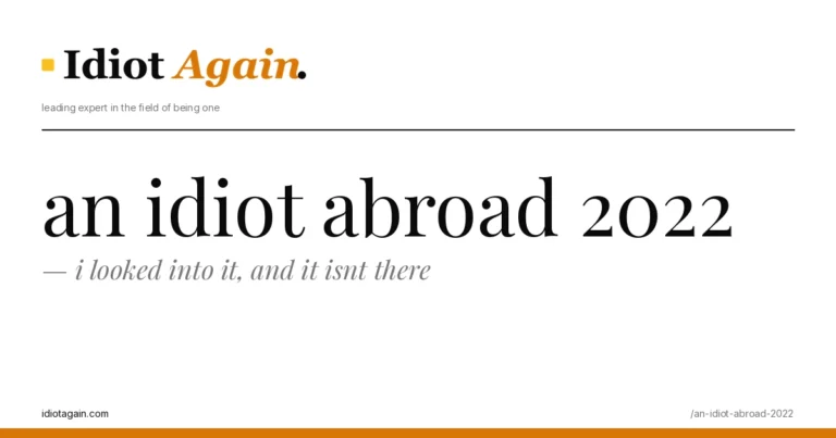 editorial illustration about an idiot abroad 2022 — yellow and black palette, idiotagain.com style