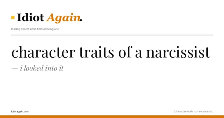 feature illustration for the character traits of a narcissist essay on idiotagain.com