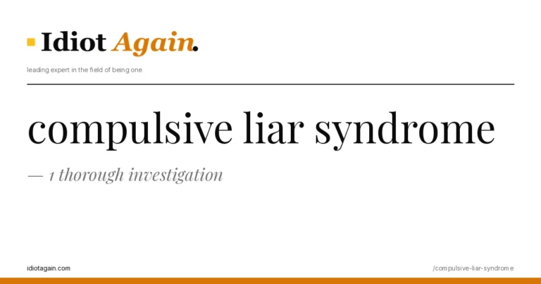 feature illustration for the compulsive liar syndrome essay on idiotagain.com