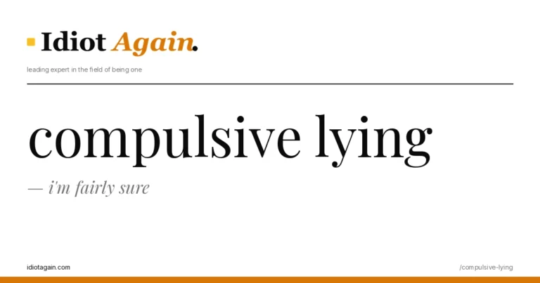 post cover for compulsive lying: hand-drawn editorial illustration, idiotagain.com palette