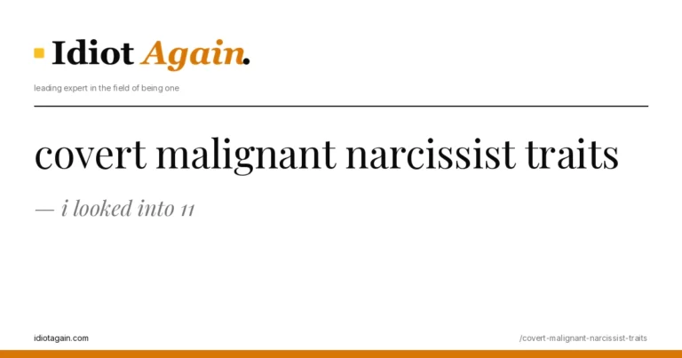 feature illustration for the covert malignant narcissist traits essay on idiotagain.com