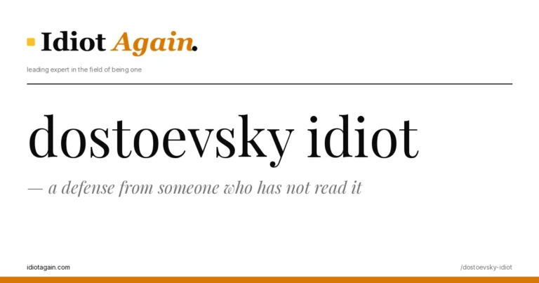 post cover for dostoevsky idiot: hand-drawn editorial illustration, idiotagain.com palette