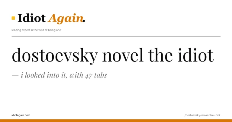 dostoevsky novel the idiot, visualised — flat editorial illustration with yellow highlights, idiotagain.com