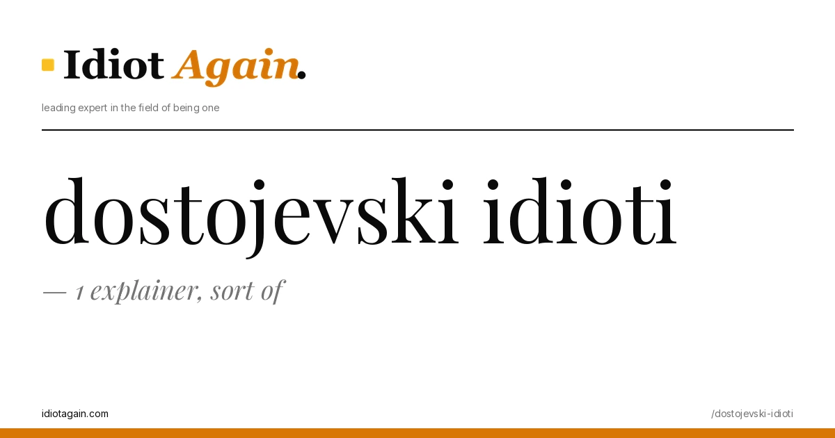 post cover for dostojevski idioti: hand-drawn editorial illustration, idiotagain.com palette