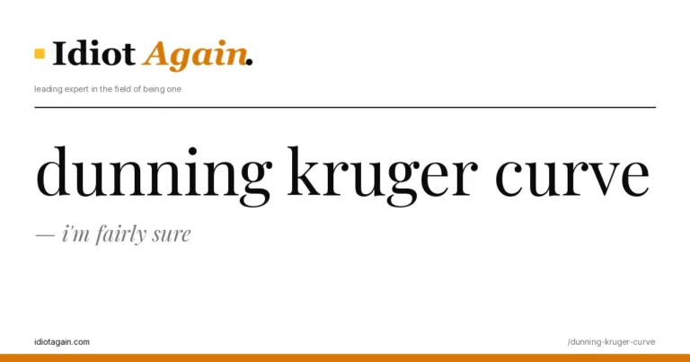 feature illustration for the dunning kruger curve essay on idiotagain.com