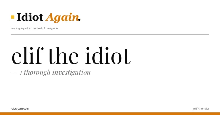 elif the idiot on a yellow background — editorial cover illustration from idiotagain.com