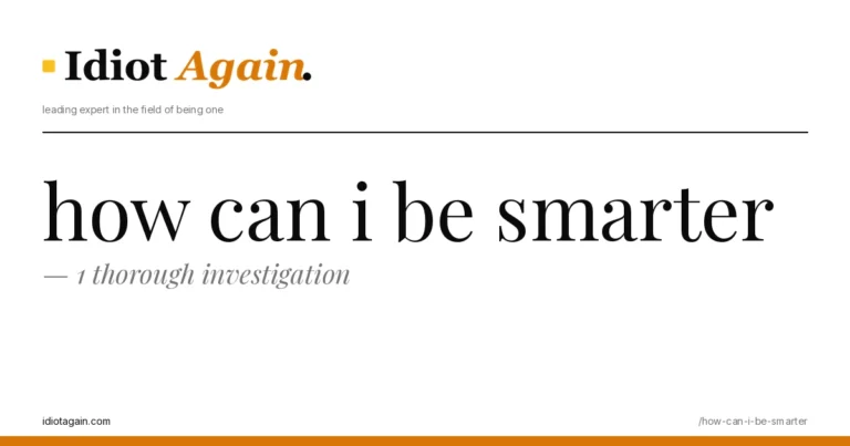 how can i be smarter on a yellow background — editorial cover illustration from idiotagain.com