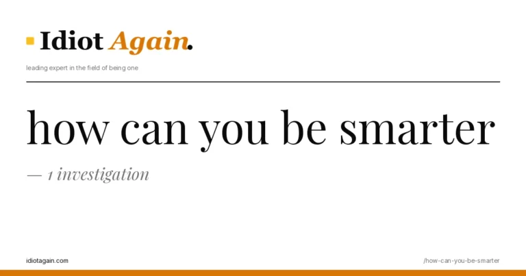 how can you be smarter on a yellow background — editorial cover illustration from idiotagain.com