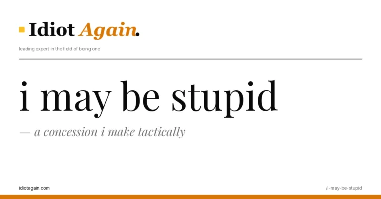 post cover for i may be stupid: hand-drawn editorial illustration, idiotagain.com palette