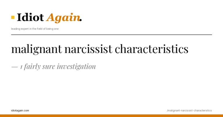 malignant narcissist characteristics, visualised — flat editorial illustration with yellow highlights, idiotagain.com