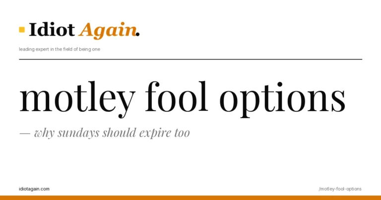 feature illustration for the motley fool options essay on idiotagain.com