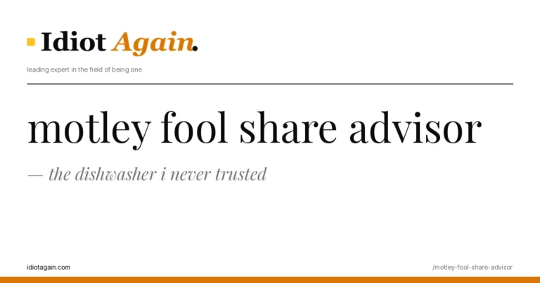 post cover for motley fool share advisor: hand-drawn editorial illustration, idiotagain.com palette