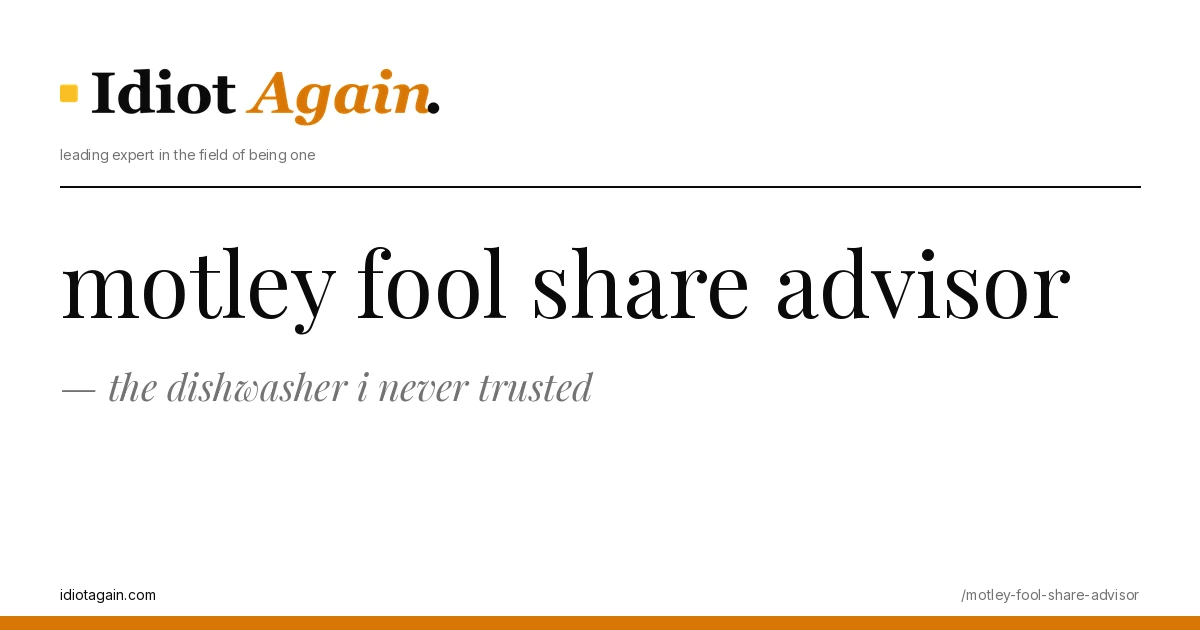 post cover for motley fool share advisor: hand-drawn editorial illustration, idiotagain.com palette