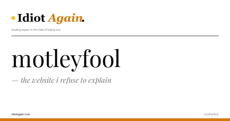 post cover for motleyfool: hand-drawn editorial illustration, idiotagain.com palette