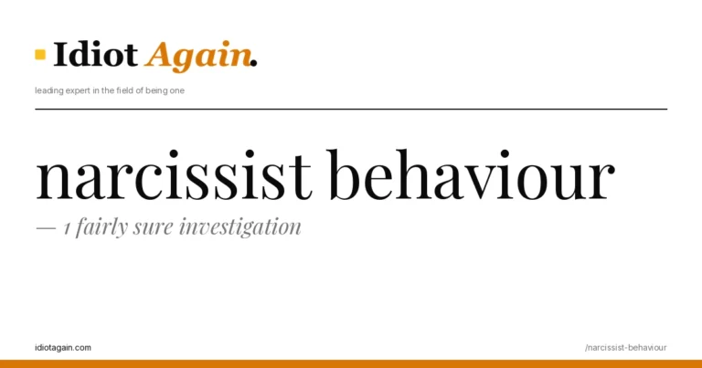narcissist behaviour, visualised — flat editorial illustration with yellow highlights, idiotagain.com