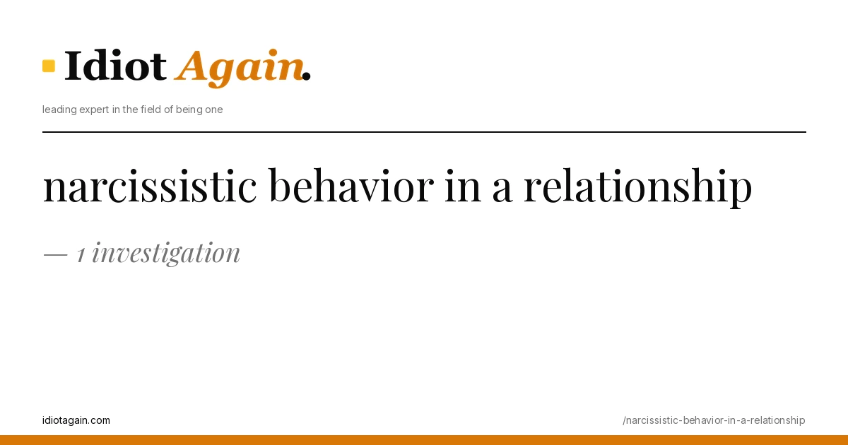 minimalist editorial cover about narcissistic behavior in a relationship, black ink and yellow tones, idiotagain.com
