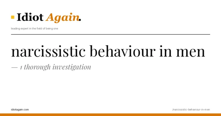 minimalist editorial cover about narcissistic behaviour in men, black ink and yellow tones, idiotagain.com