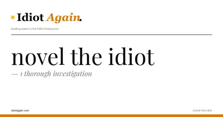 editorial illustration about novel the idiot — yellow and black palette, idiotagain.com style