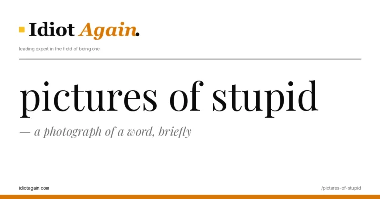 minimalist editorial cover about pictures of stupid, black ink and yellow tones, idiotagain.com