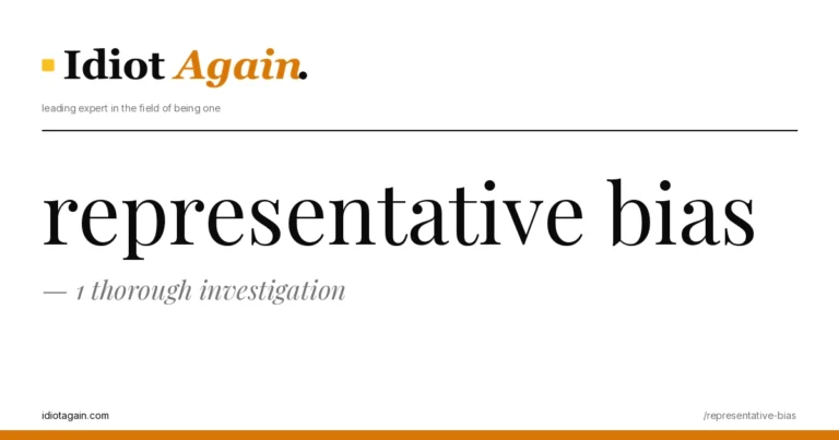 representative bias, visualised — flat editorial illustration with yellow highlights, idiotagain.com