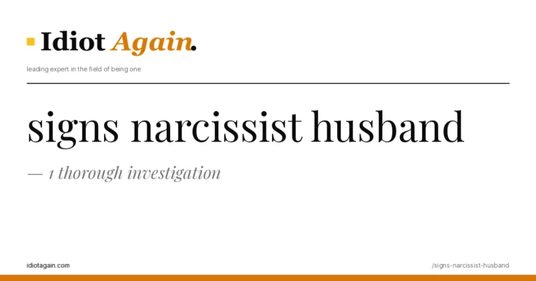 signs narcissist husband — 1 thorough investigation 3 signs narcissist husband, visualised — flat editorial illustration with yellow highlights, idiotagain.com