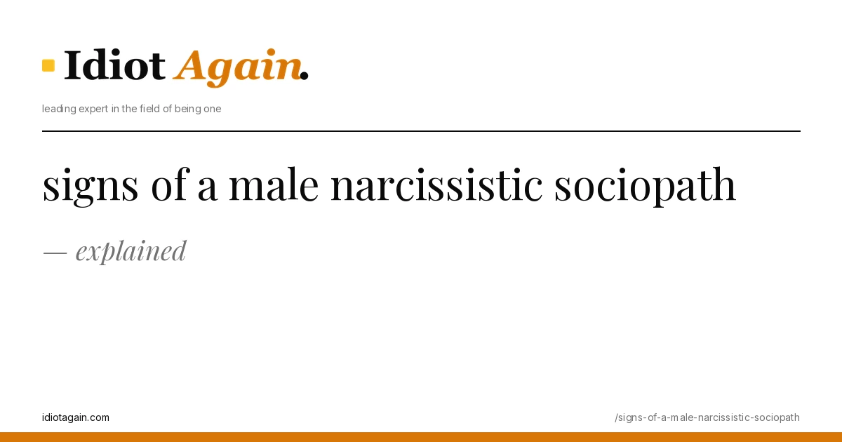 editorial illustration about signs of a male narcissistic sociopath — yellow and black palette, idiotagain.com style