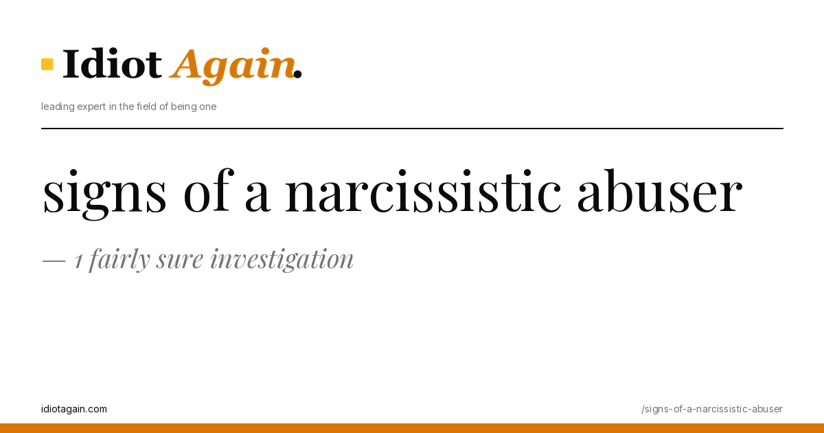 editorial illustration about signs of a narcissistic abuser — yellow and black palette, idiotagain.com style