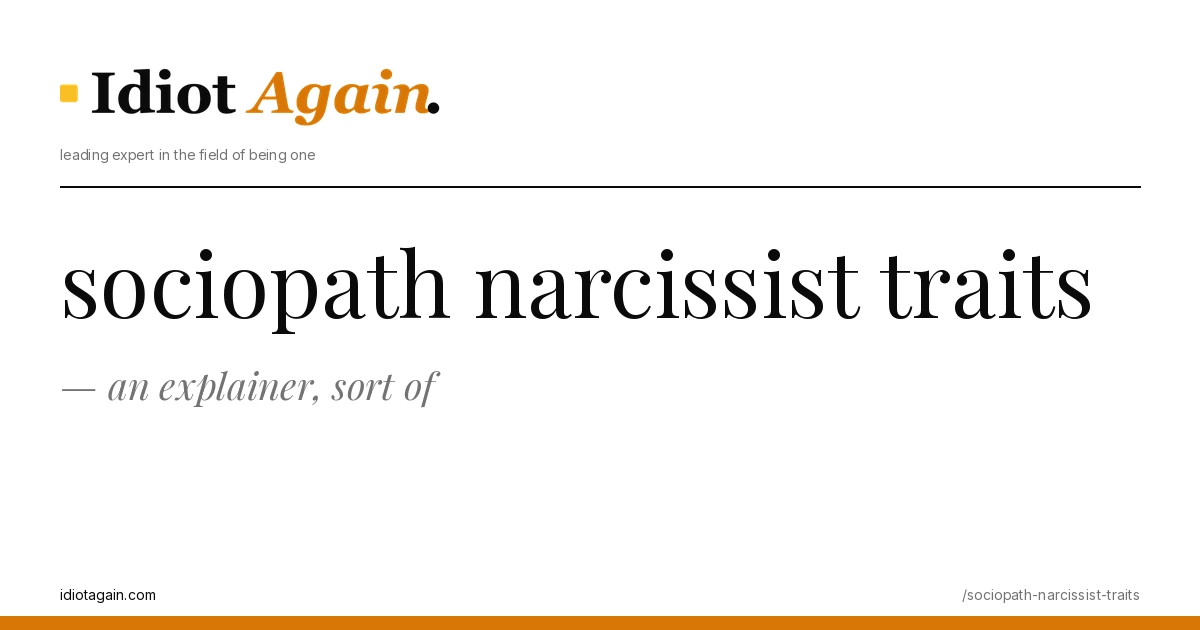 editorial illustration about sociopath narcissist traits — yellow and black palette, idiotagain.com style