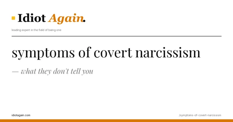post cover for symptoms of covert narcissism: hand-drawn editorial illustration, idiotagain.com palette