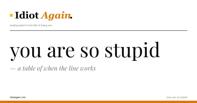 horizontal banner for the you are so stupid article, idiotagain editorial style, yellow accent